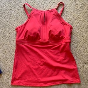 Lands End Red high neck Tankini size 8